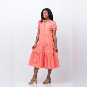 Brochu Walker Coral Midi Dress